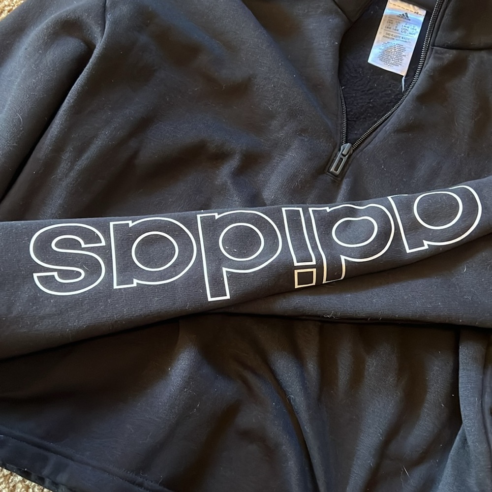 ADIDAS CROPPED ZIP UP TOP - Picture 2 of 3